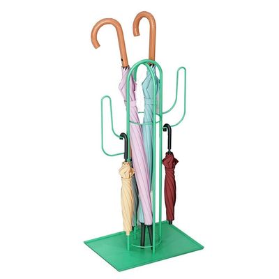 Umbrella Racks WXYZ Creative Cactus Shape Umbrella Stand, Can Store Long and Short Umbrellas, Multifunctional Umbrella Drain Stand 33x25x60cm Black White Pink Green Gold (Color : Green)