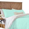 3 Piece Reversible Duvet Cover Set with Zipper & Corner Ties 100% Egyptian Cotton 800 Thread Count Premium Two Tone Bedding (Super King, Aqua Blue/White) view 2