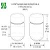 1 oz White Polypro Double Wall Straight Sided Jars w/White Lined Dome Caps view 2