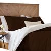 1 Piece Reversible Duvet Cover with Zipper & Corner Ties 100% Egyptian Cotton 800 Thread Count Premium Two Tone Bedding (Super King, Chocolate/White) view 2