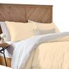 3 Piece Reversible Duvet Cover Set with Zipper & Corner Ties 100% Egyptian Cotton 800 Thread Count Premium Two Tone Bedding (Super King, Ivory/White) view 2