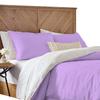 3 Piece Reversible Duvet Cover Set with Zipper & Corner Ties 100% Egyptian Cotton 800 Thread Count Premium Two Tone Bedding (Super King, Lilac/White) view 2