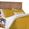 1 Piece Reversible Duvet Cover with Zipper & Corner Ties 100% Egyptian Cotton 800 Thread Count Premium Two Tone Bedding (Super King, Gold/White) view 2
