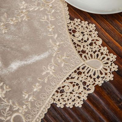 FUFU Table Runners Dresser Scarf,Doily Long Tablecloth Lace Table Table Runner Light Luxury TV Cabinet Table Runner Retro for Wedding Party Holiday Decorations for Kitchen Table