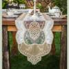 FUFU Table Runners Dresser Scarf,Doily Long Tablecloth Lace Table Table Runner Light Luxury TV Cabinet Table Runner Retro for Wedding Party Holiday Decorations for Kitchen Table view 3