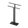 Gatco 1552MX Modern Floorstanding Two Level Towel Holder, Matte Black view 1