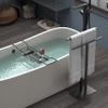 Gatco 1552MX Modern Floorstanding Two Level Towel Holder, Matte Black view 2