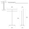 Gatco 1552MX Modern Floorstanding Two Level Towel Holder, Matte Black view 4
