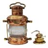 U S International Brass & Copper Anchor Oil Lamp Leeds Burton Nautical Maritime 14" Ship Lantern view 1