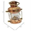 U S International Brass & Copper Anchor Oil Lamp Leeds Burton Nautical Maritime 14" Ship Lantern view 4