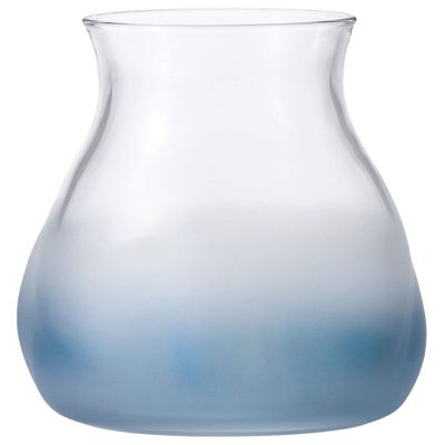 ADERIA 9573 Vase, Glass Vase, Mini Vase, Blue [Diameter 3.0 x Height 5.0 inches (7.7 cm) x Height 5.0 inches (12.9 cm)], Made in Japan