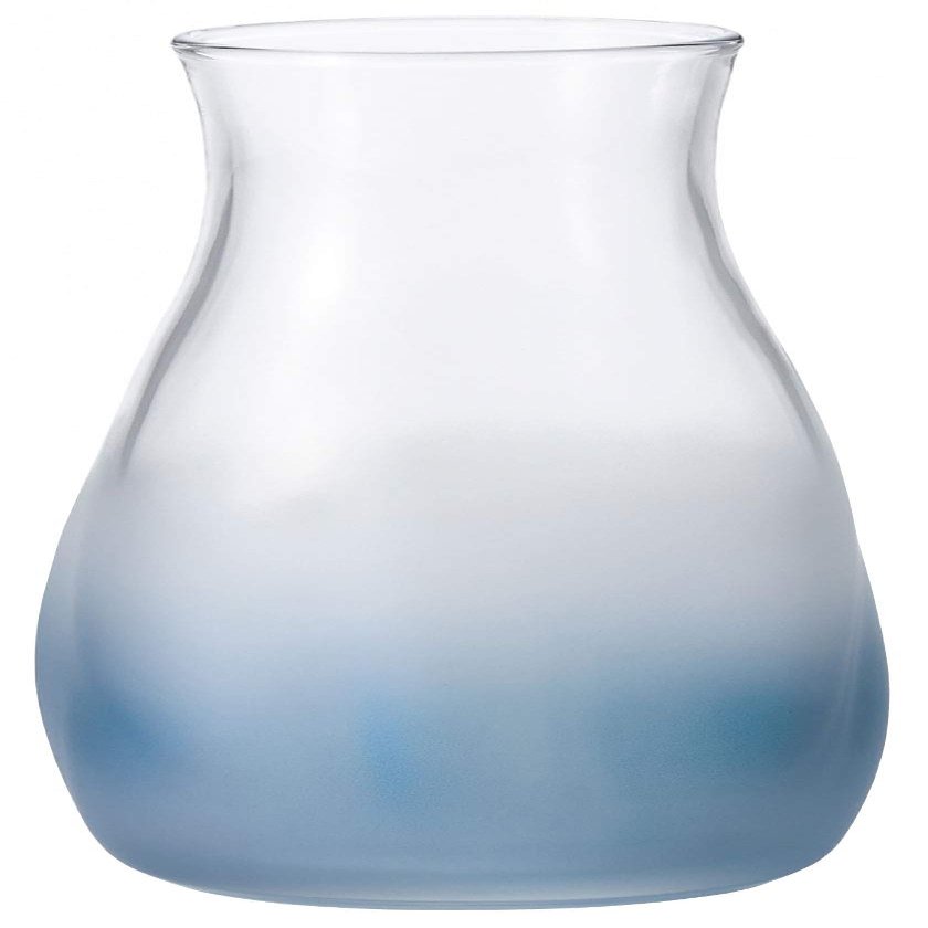 ADERIA 9573 Vase, Glass Vase, Mini Vase, Blue [Diameter 3.0 x Height 5.0 inches (7.7 cm) x Height 5.0 inches (12.9 cm)], Made in Japan