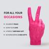 CandleHand Hand Gesture Candle Peace Sign - Big Real Hand Size 6.7 x 4.3 x 2.4 inches - Handmade Winner Statue - Birthday, Office, Housewarming Gift (Pink) view 4