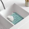 Rayen | Sink-Mat | Protects the Sink | with Drainage Holes | Non-Slip | 10.8" x 12.6" | Sea-Green view 2