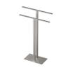 Gatco 1552SN Modern Floorstanding Two Level Towel Holder, Satin Nickel view 1