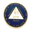Recovery Line 18 Year Al-Anon Blue Butterfly Anniversary Medallion, Chip, Token, Coin view 1