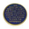 Recovery Line 18 Year Al-Anon Blue Butterfly Anniversary Medallion, Chip, Token, Coin view 2