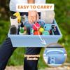 KOOTOO CUSTOMIZABLE ORGANIZER CONTAINER, with UNIQUE DIVIDERS that can be arranged to fit the space you need to store everyday items upright. SCHOOL SUPPLIES, PET SUPPLIES, CRAFTS or CLEANING AND MORE view 4