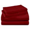 100% Giza Egyptian Cotton Split King Bed Sheets for Adjustable Beds 5 Piece Set, Ultra Soft, 16" Deep Pockets with All Around Elastic for a Snug Fit, Luxury Split King Size Bedding, Burgundy view 1