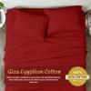 100% Giza Egyptian Cotton Split King Bed Sheets for Adjustable Beds 5 Piece Set, Ultra Soft, 16" Deep Pockets with All Around Elastic for a Snug Fit, Luxury Split King Size Bedding, Burgundy view 4