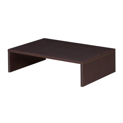 Pemberly Row Small TV/Monitor Riser, 6.25" H x 15.75" W x 23.75" D, Wood Construction, Espresso Finish, Easy Assembly, Compact Size, Ideal for TV Stand or Desk