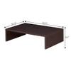 Pemberly Row Small TV/Monitor Riser, 6.25" H x 15.75" W x 23.75" D, Wood Construction, Espresso Finish, Easy Assembly, Compact Size, Ideal for TV Stand or Desk view 3