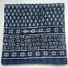 Blue Indigo Print Cotton Handmade Handblock Quilted Blanket Indian Cottodspread Kantha Indigo Print Beork Bohemian Bed Decor Block Throw Blanket Twin/King/Queen (California King 108X108 inches) view 1