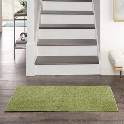 Nourison Home Nourison Essentials Green 2' x 4' Area Rug - Easy Clean, Non Shedding, Bed Room, Living Room, Dining Room, Kitchen (2' x 4')