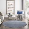 Nourison Home Nourison Essentials Blue Grey 6' x Round Area Rug - Easy Clean, Non Shedding, Bed Room, Living Room, Dining Room, Kitchen (6' x Round) view 4
