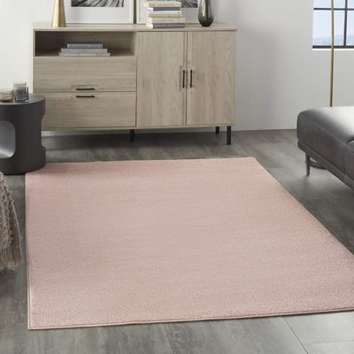 Nourison Home Nourison Essentials Pink 4' x 6' Area Rug - Easy Clean, Non Shedding, Bed Room, Living Room, Dining Room, Kitchen (4' x 6')