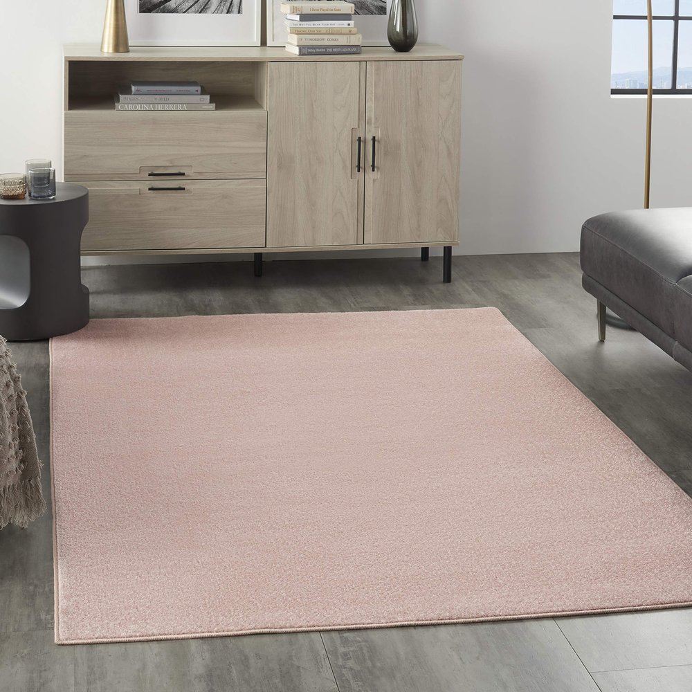 Nourison Home Nourison Essentials Pink 4' x 6' Area Rug - Easy Clean, Non Shedding, Bed Room, Living Room, Dining Room, Kitchen (4' x 6')