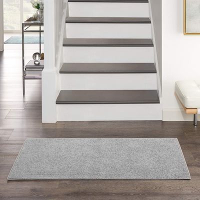 Nourison Home Nourison Essentials Silver Grey 2' x 4' Area Rug - Easy Clean, Non Shedding, Bed Room, Living Room, Dining Room, Kitchen (2' x 4')