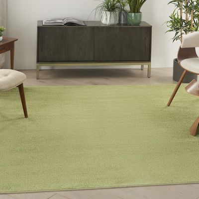Nourison Home Nourison Essentials Green 5' x Square Area Rug - Easy Clean, Non Shedding, Bed Room, Living Room, Dining Room, Kitchen (5' x Square)