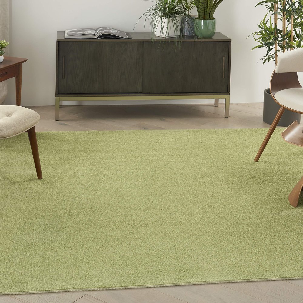 Nourison Home Nourison Essentials Green 5' x Square Area Rug - Easy Clean, Non Shedding, Bed Room, Living Room, Dining Room, Kitchen (5' x Square)