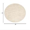 Nourison Home Essentials Indoor/Outdoor Ivory Beige 4' x Round Area Rug, Easy Cleaning, Non Shedding, Bed Room, Living Room, Dining Room, Backyard, Deck, Patio (4 Round) view 2