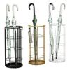 Umbrella Racks Hua Household Umbrella Stand, Modern Metal Hotel Lobby Commercial Creative Umbrella Bucket, Storage of Long and Short Umbrellas, with 3 Hooks, Black, Gold, White (Color : Gold) view 1