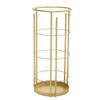 Umbrella Racks Hua Household Umbrella Stand, Modern Metal Hotel Lobby Commercial Creative Umbrella Bucket, Storage of Long and Short Umbrellas, with 3 Hooks, Black, Gold, White (Color : Gold) view 2