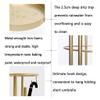 Umbrella Racks Hua Household Umbrella Stand, Modern Metal Hotel Lobby Commercial Creative Umbrella Bucket, Storage of Long and Short Umbrellas, with 3 Hooks, Black, Gold, White (Color : Gold) view 4