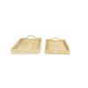 Unknown1 Handwoven Large Rectangular Natural Bamboo Trays Set of 2 26 X 16 3 Brown Rattan view 4