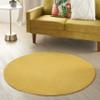 Nourison Home Nourison Essentials Yellow 4' x Round Area Rug - Easy Clean, Non Shedding, Bed Room, Living Room, Dining Room, Kitchen (4' x Round) view 1