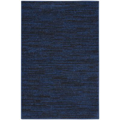 Nourison Home Nourison Essentials Midnight Blue 2' x 4' Area Rug - Easy Clean, Non Shedding, Bed Room, Living Room, Dining Room, Kitchen (2' x 4')