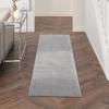 Nourison Home Nourison Essentials Silver Grey 2' x 6' Area Rug - Easy Clean, Non Shedding, Bed Room, Living Room, Dining Room, Kitchen (6' Runner) view 1