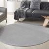 Nourison Home Nourison Essentials Silver Grey 6' x Round Area Rug - Easy Clean, Non Shedding, Bed Room, Living Room, Dining Room, Kitchen (6' x Round) view 1