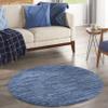 Nourison Home Nourison Essentials Navy Blue 4' x Round Area Rug - Easy Clean, Non Shedding, Bed Room, Living Room, Dining Room, Kitchen (4' x Round) view 1