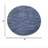 Nourison Home Nourison Essentials Navy Blue 4' x Round Area Rug - Easy Clean, Non Shedding, Bed Room, Living Room, Dining Room, Kitchen (4' x Round) view 2
