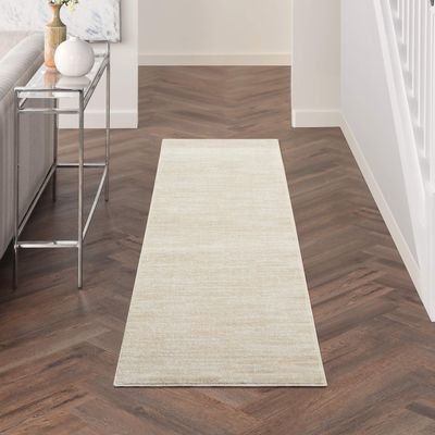 Nourison Home Nourison Essentials Ivory Beige 2'2" x 7'6" Area Rug - Easy Clean, Non Shedding, Bed Room, Living Room, Dining Room, Kitchen (8' Runner)