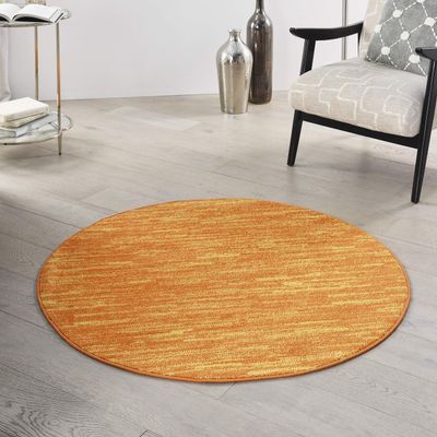 Nourison Home Nourison Essentials Sunburst 4' x Round Area Rug - Easy Clean, Non Shedding, Bed Room, Living Room, Dining Room, Kitchen (4' x Round)