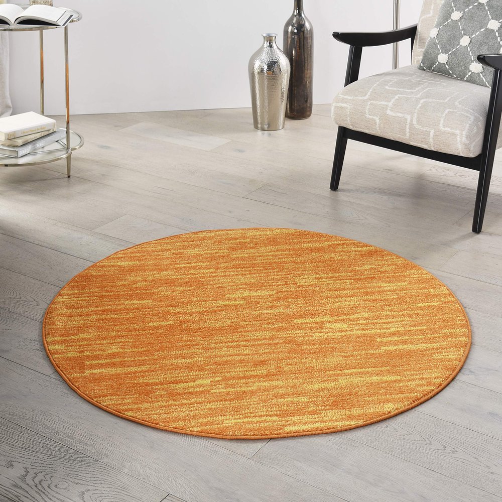 Nourison Home Nourison Essentials Sunburst 4' x Round Area Rug - Easy Clean, Non Shedding, Bed Room, Living Room, Dining Room, Kitchen (4' x Round)