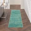 Nourison Home Nourison Essentials Blue Green 2'2" x 7'6" Area Rug - Easy Clean, Non Shedding, Bed Room, Living Room, Dining Room, Kitchen (8' Runner) view 1