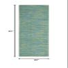 Nourison Home Nourison Essentials Blue Green 2'2" x 7'6" Area Rug - Easy Clean, Non Shedding, Bed Room, Living Room, Dining Room, Kitchen (8' Runner) view 2
